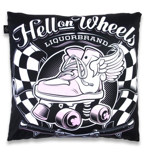 LIQUORBRAND - HELL ON WHEELS PILLOW COVER - Picture 1 of 1